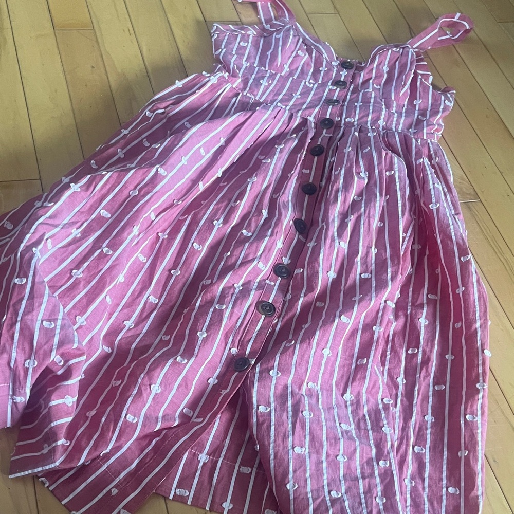 anthropologie Maeve hudson dress  Red and White Striped 6